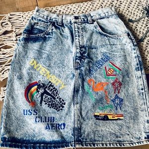 Vintage Denim Life Saver Skirt